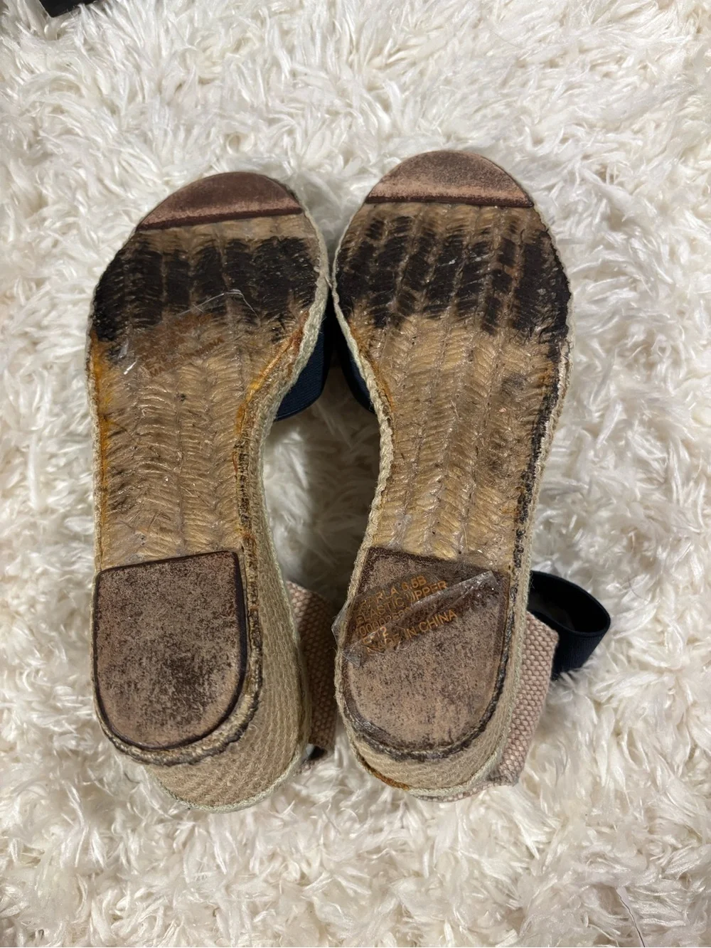 Ralph Lauren Charla Navy Canvas Women's Sandals-6.5